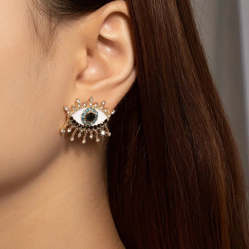 Trendy Style Evil Eye Dangle Earrings For Women