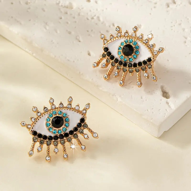 Trendy Style Evil Eye Dangle Earrings For Women