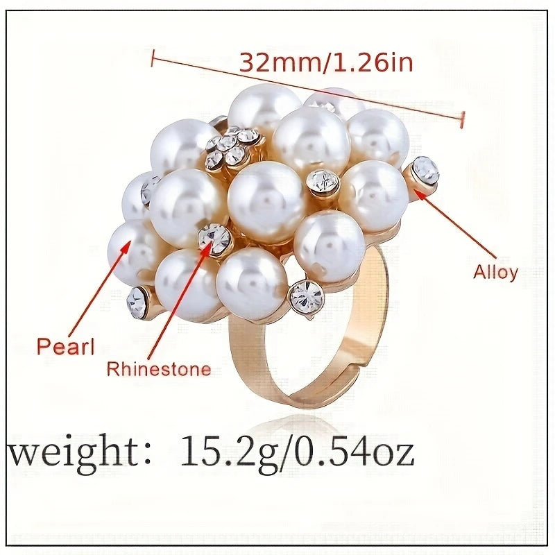 French Style Electroplating Silvery Romantic Ring for party