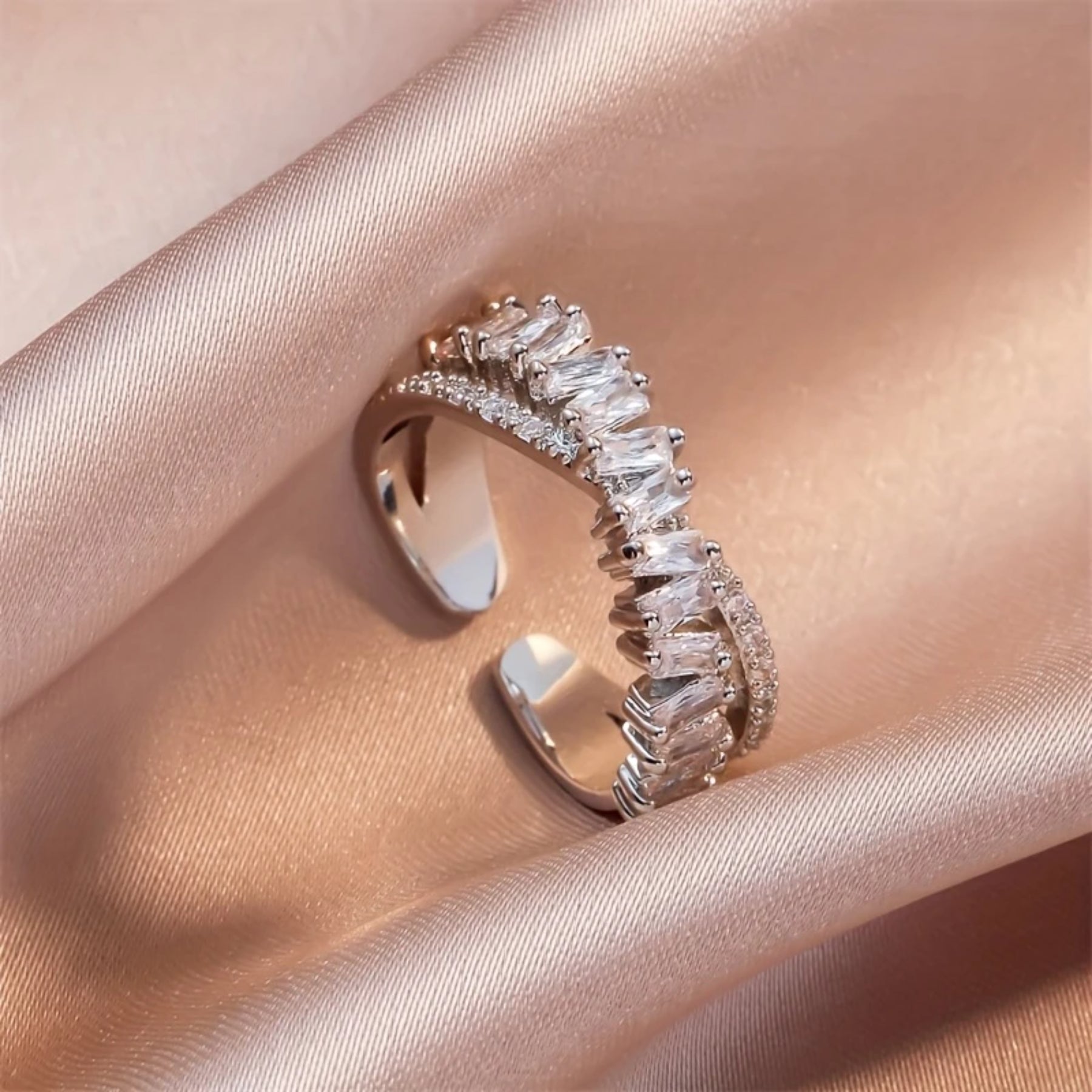 Hip-Hop Style, Irregular Open Adjustable Ring for Women
