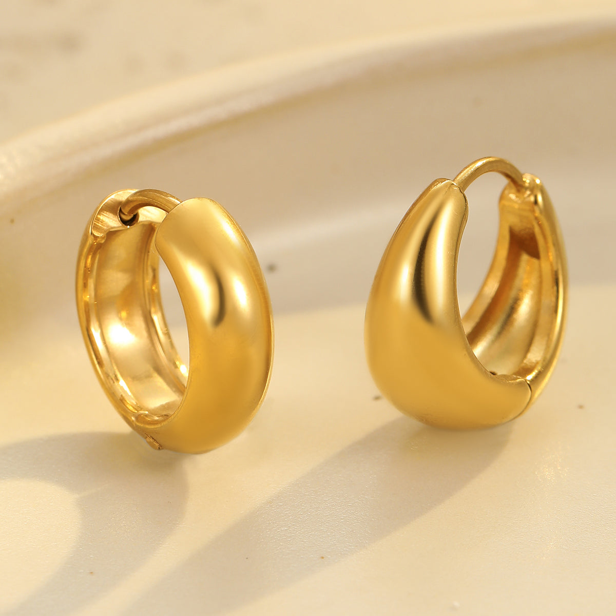 18k Gold-plated Trendy Classic Hoop Earrings for Women