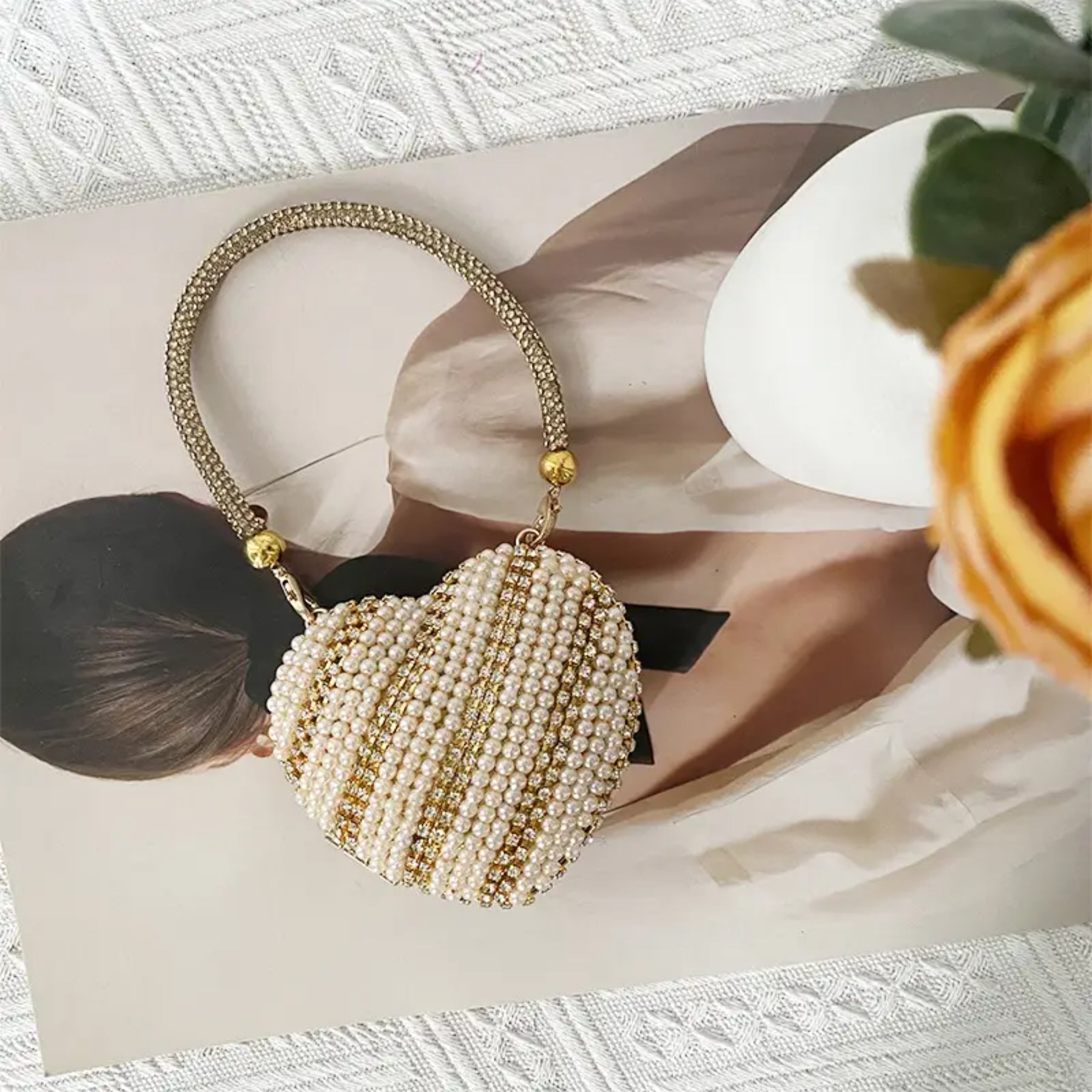 Small Heart Chain Dinner Bag for Women