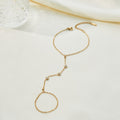 18K Gold Plated Zircon Hand Chain/ Hath Phool