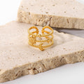 18K Gold Plated Celestial Triple Band Ring