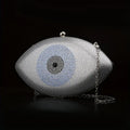 Gorgeous Glittering Rhinestone Double-Sided Evil Eye Pattern Clutch