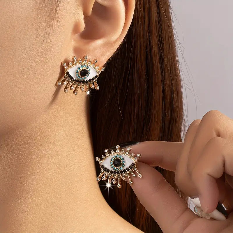 Trendy Style Evil's Eye Dangle Earrings For Women