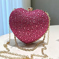Elegant Heart-Shaped Rhinestone Evening Clutch for Party