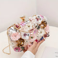 Elegant Mini Flower Decor Clutch Evening Bag