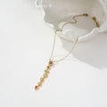 18K Gold Plated Minimal Geometric Pendant Necklace for Women