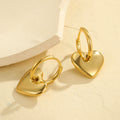 18k Gold Plated Luxury Love Heart-Shaped Hoop Earrings