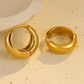 18K Gold Plated Trendy Classic Small Hoop Earrings for Women