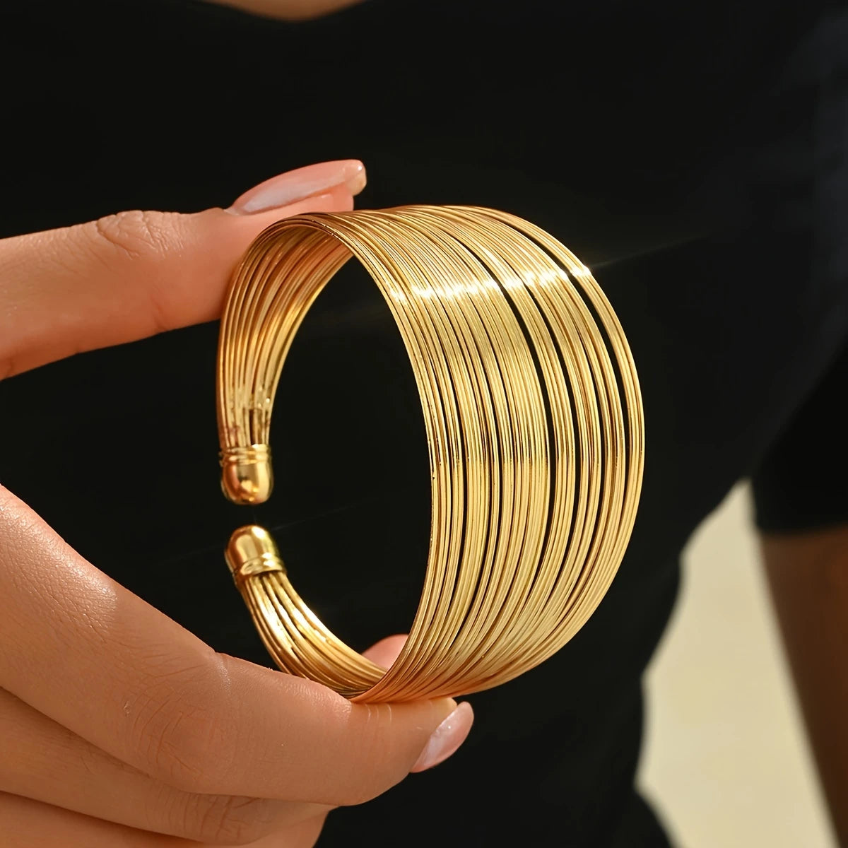 Women's Fashion Open Bracelet Iron Style Punk