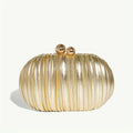 Luxurious Elegant Textured Fabric Oval Evening Clutch for Women